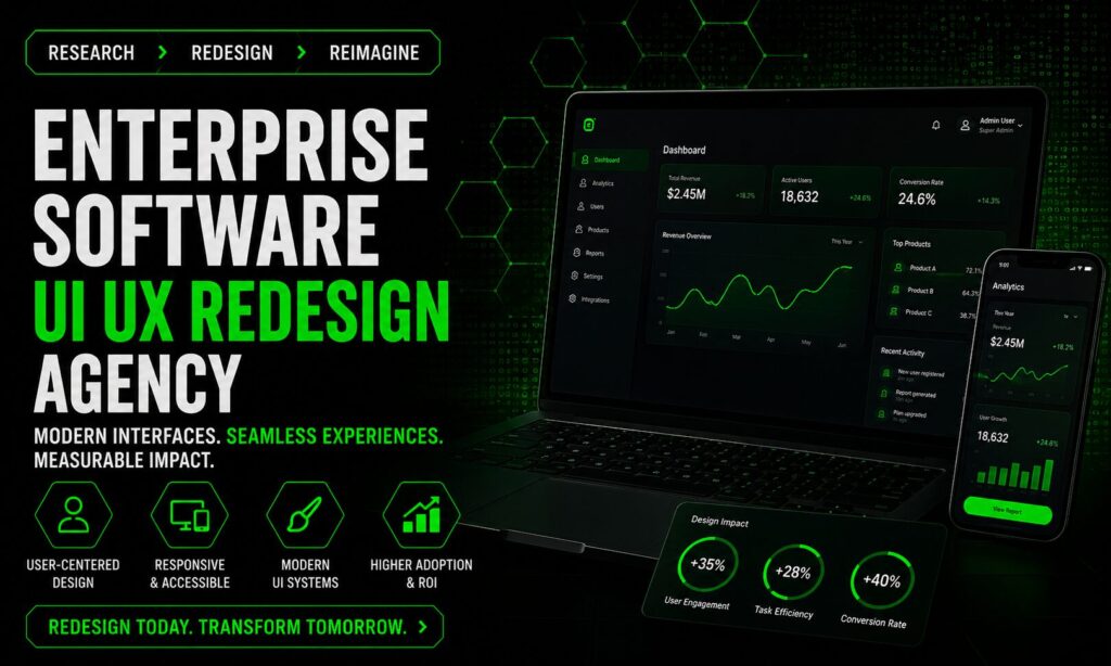 Enterprise software UI UX redesign agency